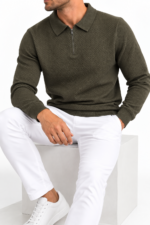 Pulls homme vert – Image 4